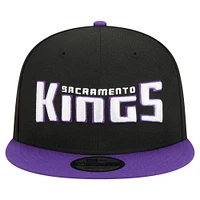 Men's New Era Black/Purple Sacramento Kings Jersey Hook Statement Edition 9FIFTY Snapback Hat