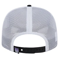 Men's New Era Black/White Sacramento Kings Trucker 9SEVENTY COOLERA Stretch-Snap Hat