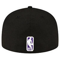 Men's New Era Black Sacramento Kings 59FIFTY Fitted Hat