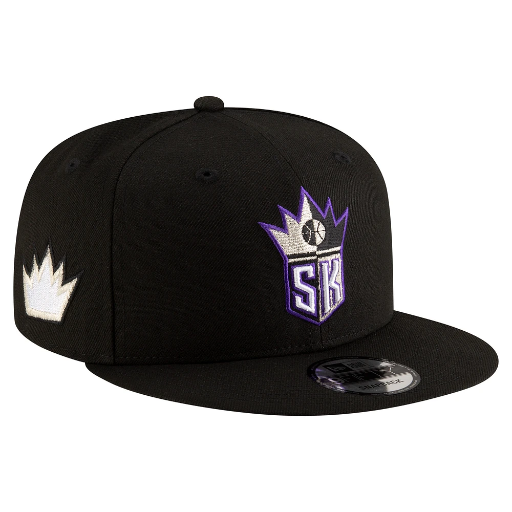 Casquette Snapback New Era noire Sacramento Kings Classic Edition Jersey Hook 9FIFTY pour homme