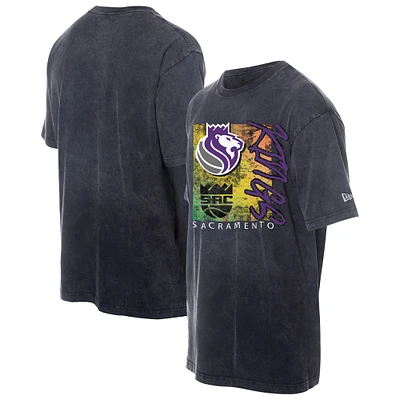 T-shirt délavé aux enzymes Sport Classics Distressed Sacramento Kings pour homme de New Era