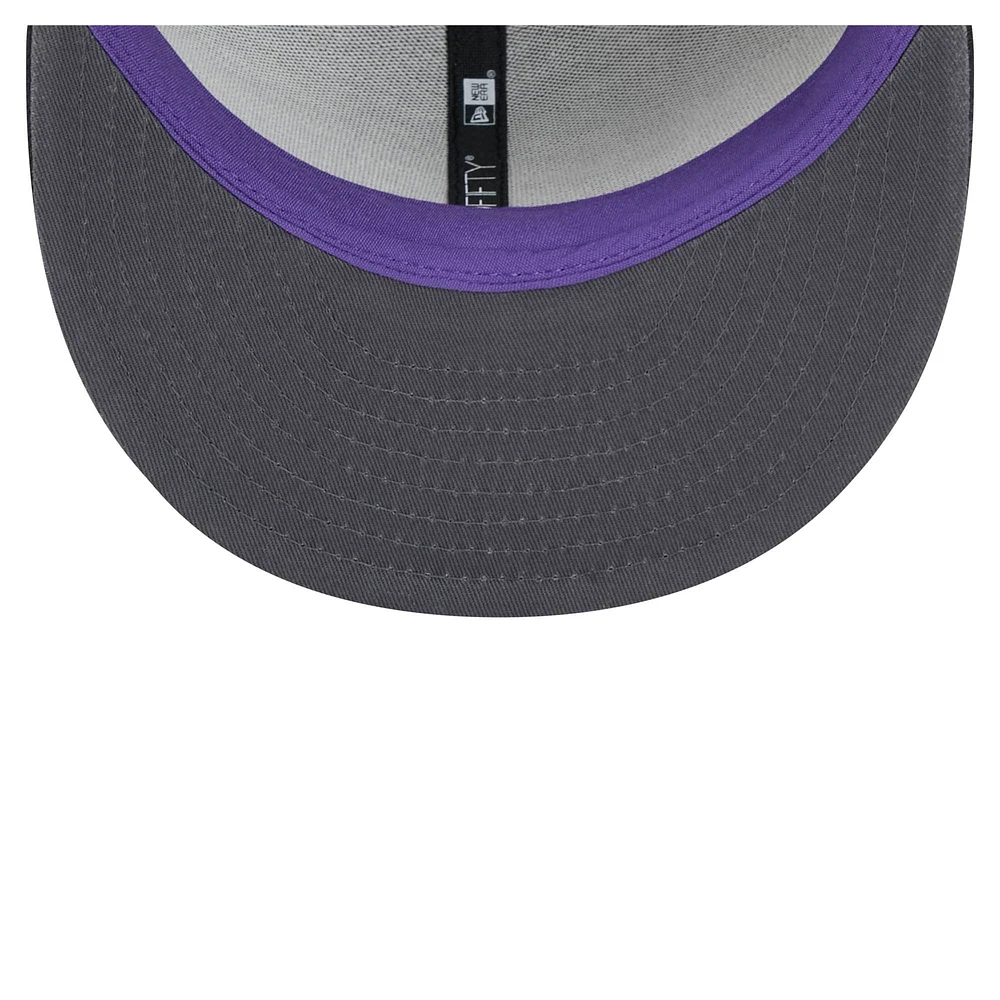 Casquette Snapback 9FIFTY Midnight Ink Pop Outline des Sacramento Kings de New Era pour homme