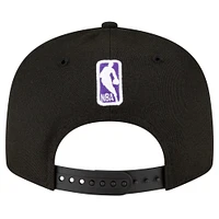 Men's New Era Black Sacramento Kings Official Team Color 9FIFTY Snapback Hat