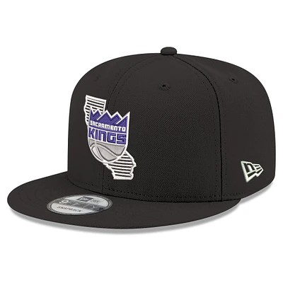 Casquette snapback 9FIFTY noire New Era pour homme, Sacramento Kings State Pride