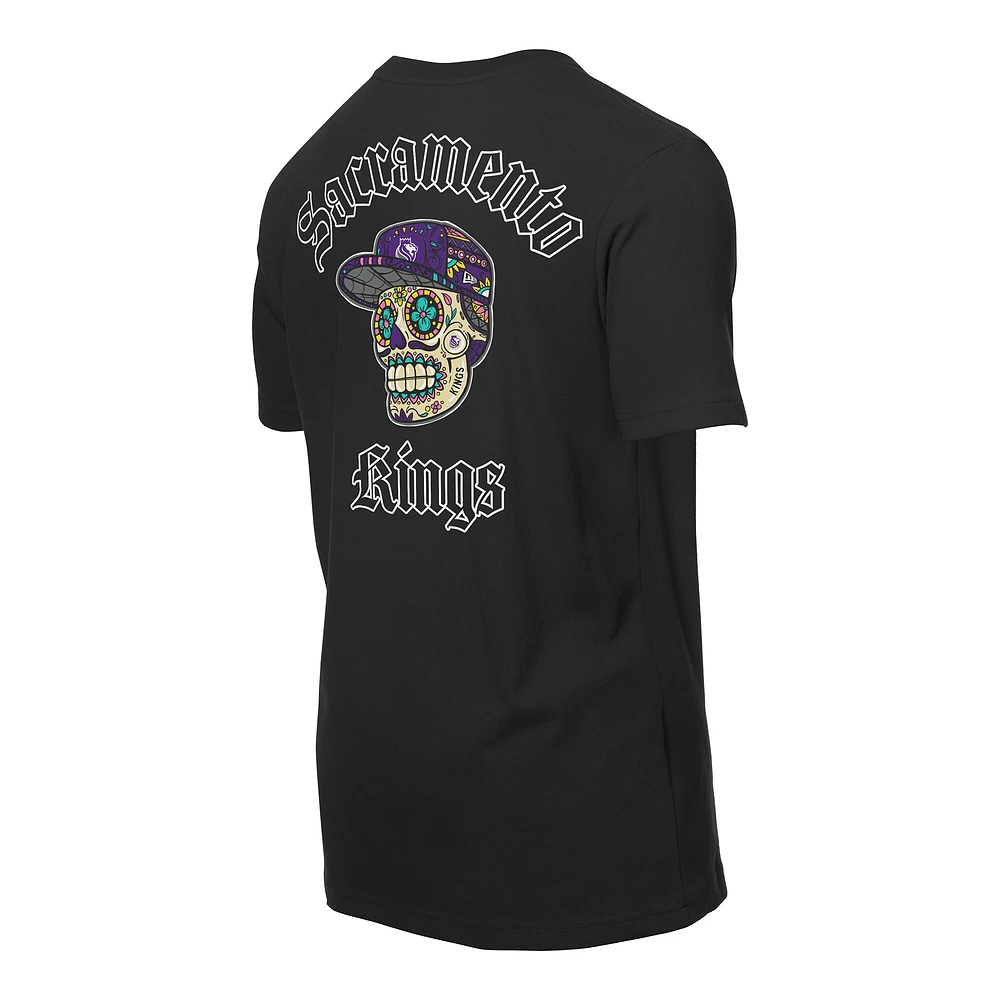 Men's New Era Black Sacramento Kings Sugar Skulls T-Shirt