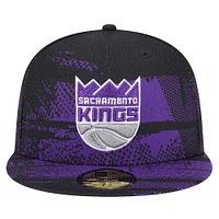 Men's New Era Black Sacramento Kings Tip-Off 59FIFTY Fitted Hat