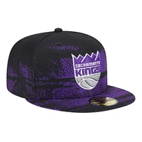 Men's New Era Black Sacramento Kings Tip-Off 59FIFTY Fitted Hat