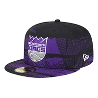 Men's New Era Black Sacramento Kings Tip-Off 59FIFTY Fitted Hat