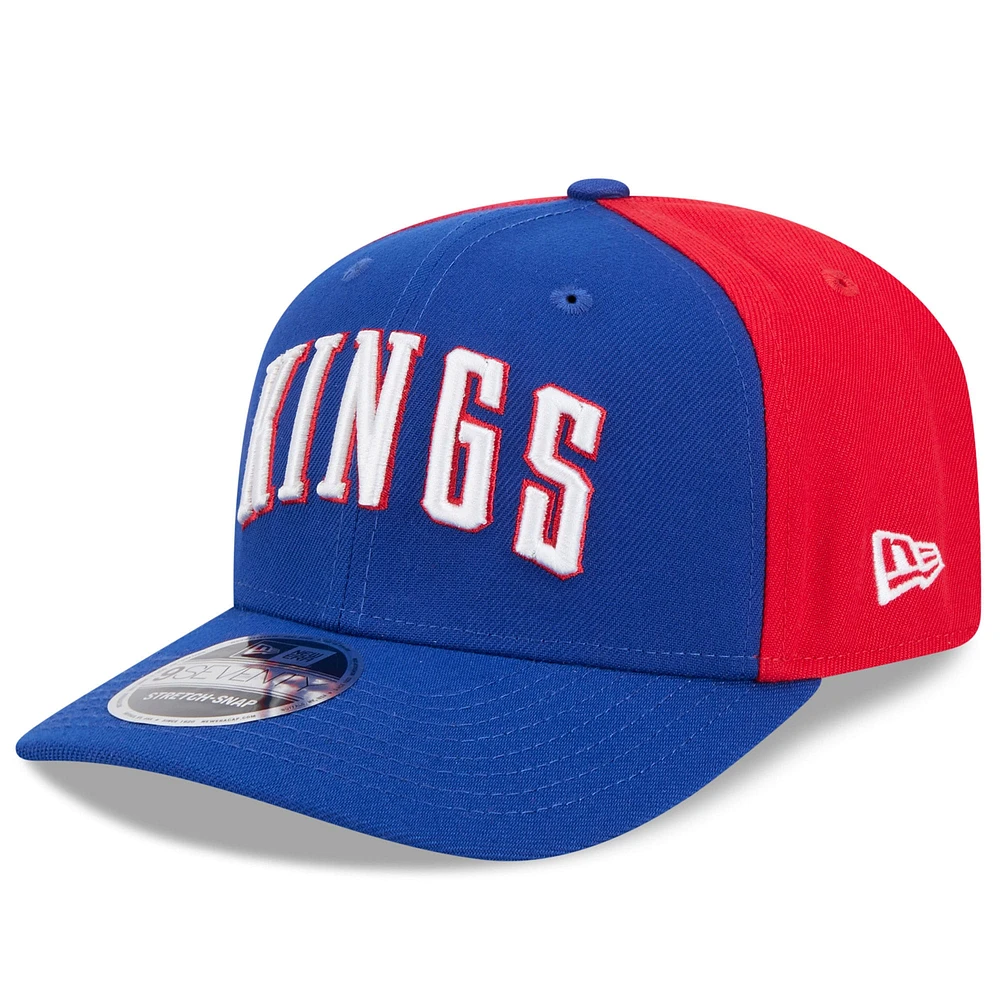 Casquette extensible à boutons-pression New Era Sacramento Kings City Edition 2024/25 bleue pour homme 9SEVENTY