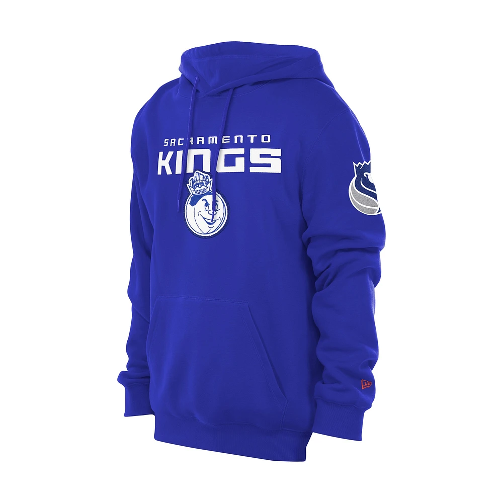 Men's New Era  Blue Sacramento Kings 2024/25 City Edition Chenille Heavyweight Pullover Hoodie