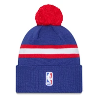 Bonnet tricoté à revers avec pompon Sacramento Kings City Edition 2024/25 bleu New Era pour homme