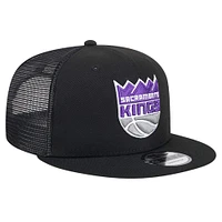 Men's New Era Gray Sacramento Kings Meshback 9FIFTY Snapback Hat