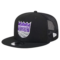Men's New Era Gray Sacramento Kings Meshback 9FIFTY Snapback Hat