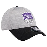 Men's New Era Heather Gray/Black Sacramento Kings Active Digi-Tech Two-Tone 9FORTY Adjustable Hat