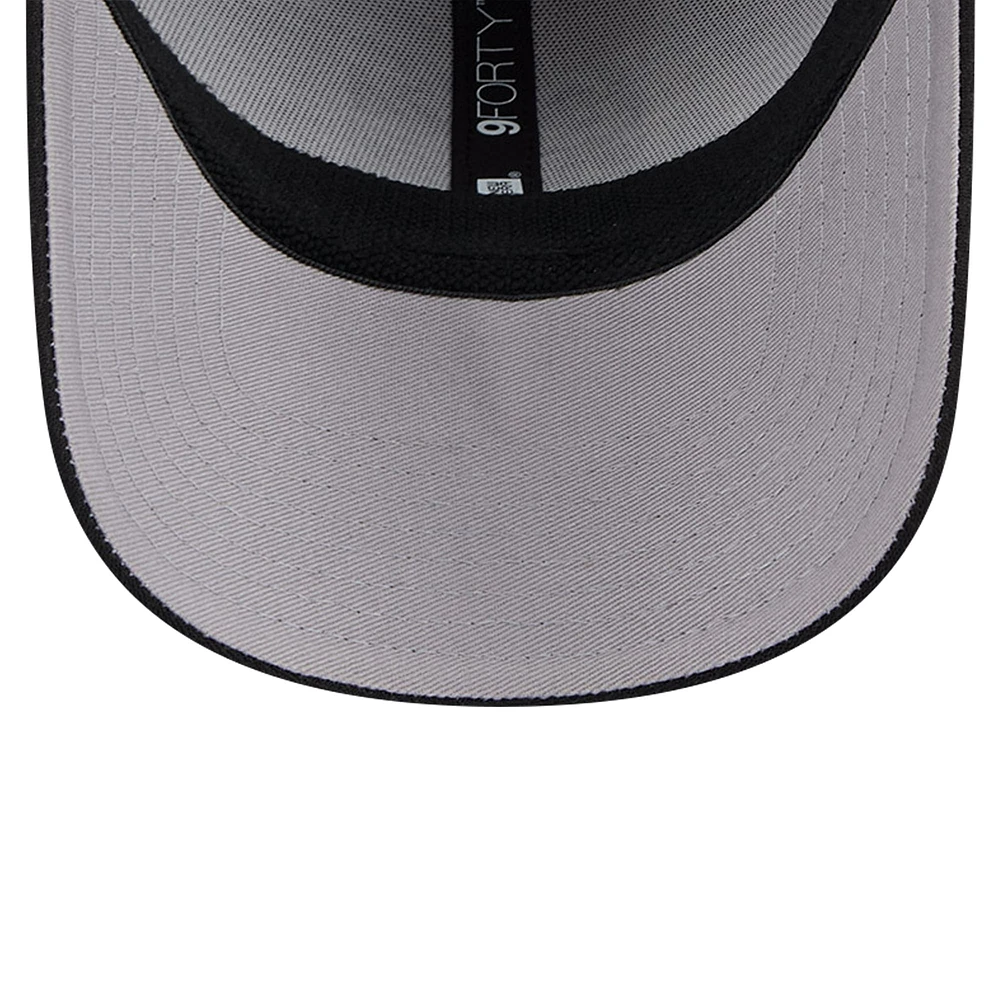 Men's New Era Heather Gray/Black Sacramento Kings Active Digi-Tech Two-Tone 9FORTY Adjustable Hat