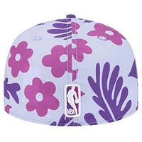 Men's New Era Purple Sacramento Kings Palm Fronds 2-Tone 59FIFTY Fitted Hat