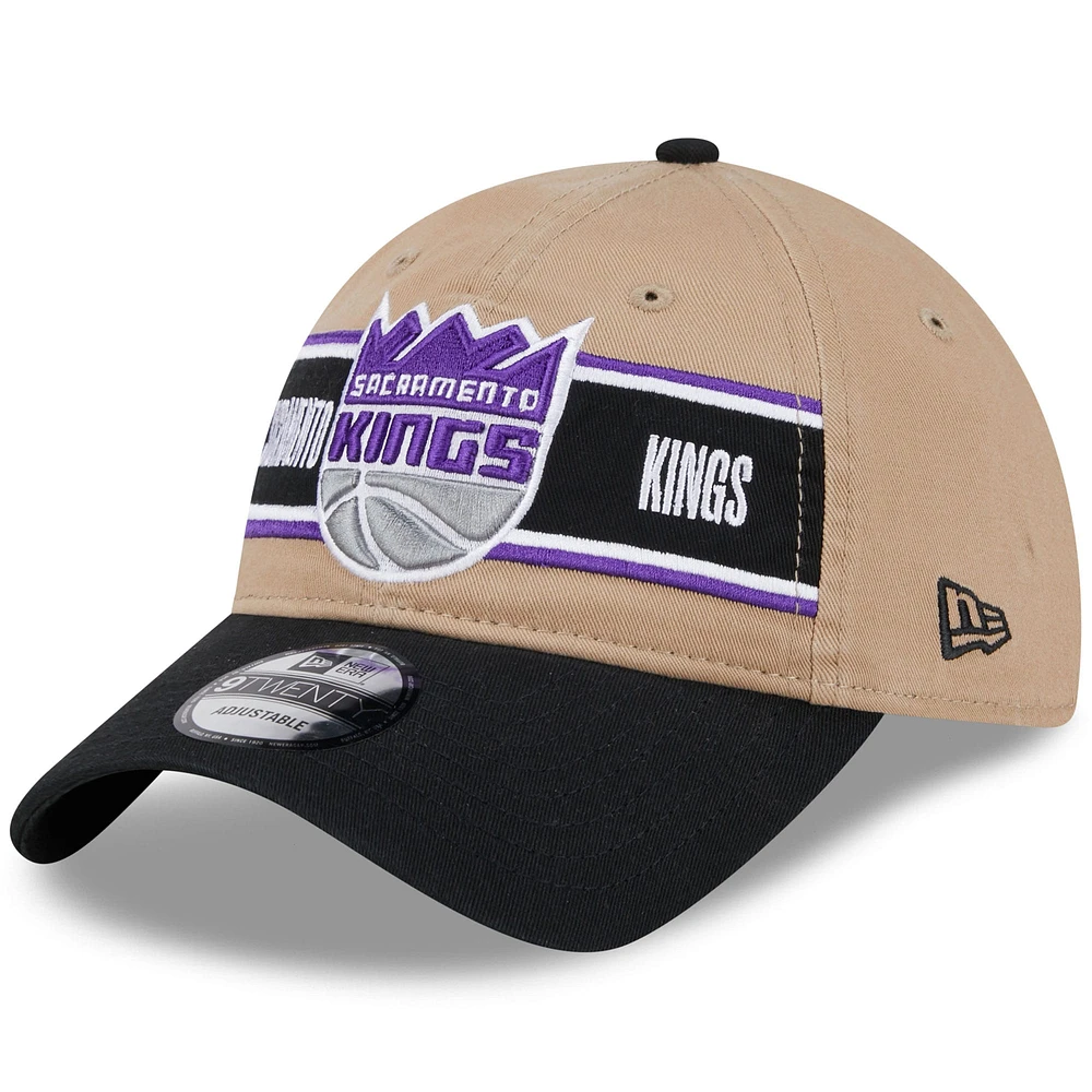 Men's New Era Tan/Black Sacramento Kings 2024 NBA Draft 9TWENTY Adjustable Hat