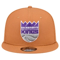 Men's New Era Tan Sacramento Kings Color Pack 9FIFTY Snapback Hat