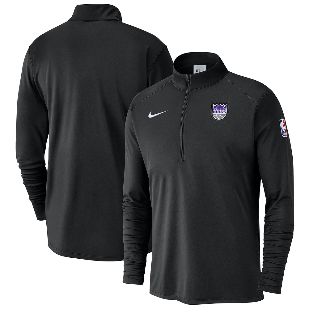 Haut Nike Courtside Performance à demi-zip pour homme Sacramento Kings 2024/25 noir