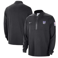 Veste à demi-zip Nike noire Sacramento Kings Authentic Performance pour homme