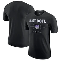 T-shirt Nike noir pour hommes des Sacramento Kings Just Do It