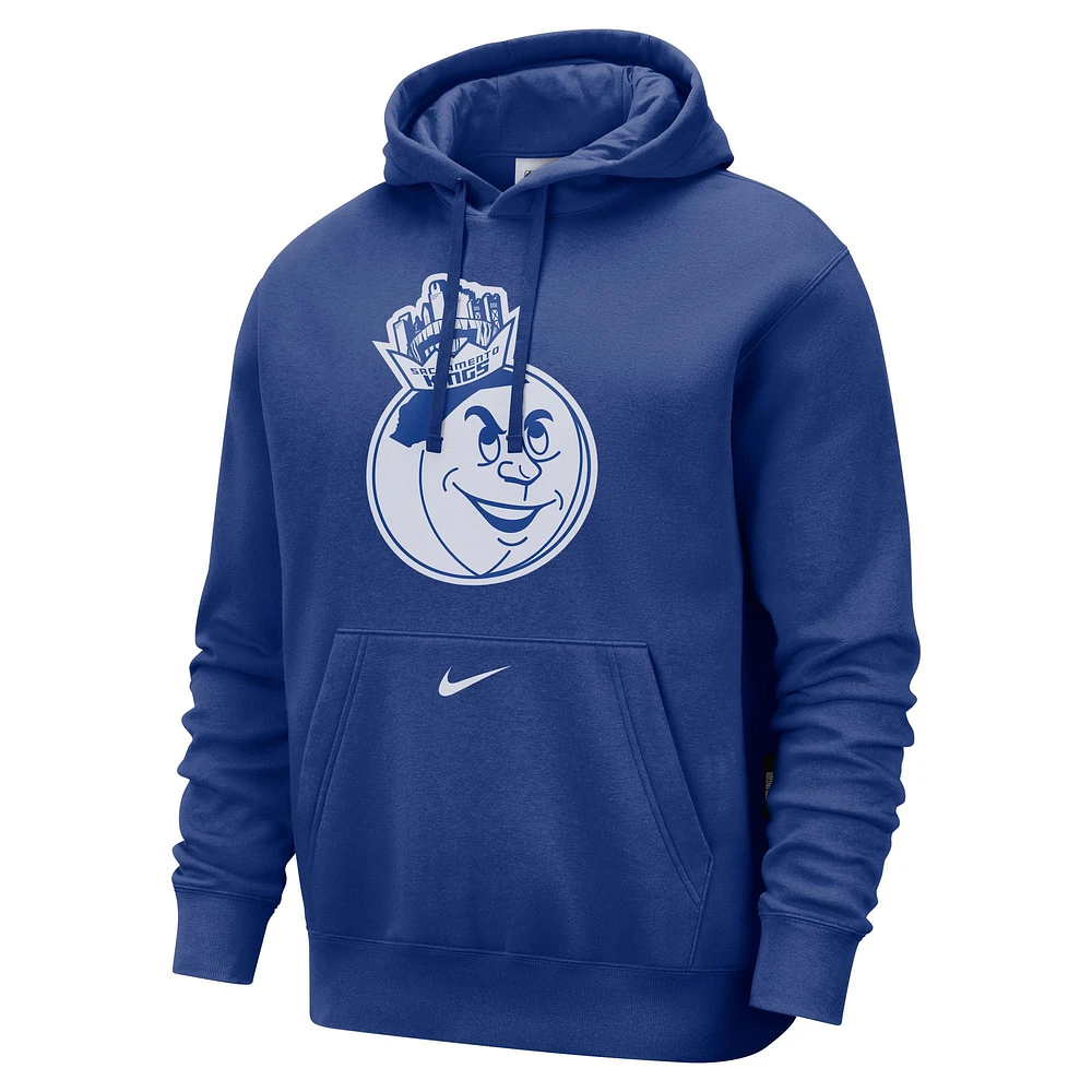 Men's Nike Blue Sacramento Kings 2024/25 City Edition Essential Club Pullover Hoodie