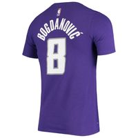 Men's Nike Bogdan Bogdanovic Purple Sacramento Kings Name & Number Performance T-Shirt