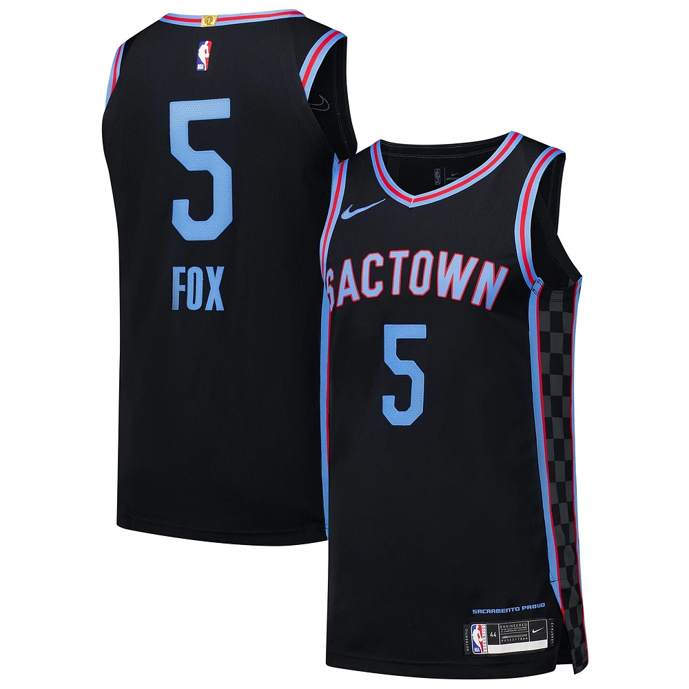 Maillot de joueur authentique Nike De'Aaron Fox pour hommes des Sacramento Kings - City Edition