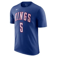 T-shirt Nike De'Aaron Fox pour homme, édition City 2024/25, bleu, avec nom et numéro, Sacramento Kings