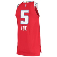 Maillot Nike De'Aaron Fox rouge pour homme des Sacramento Kings Authentic Badge - City Edition