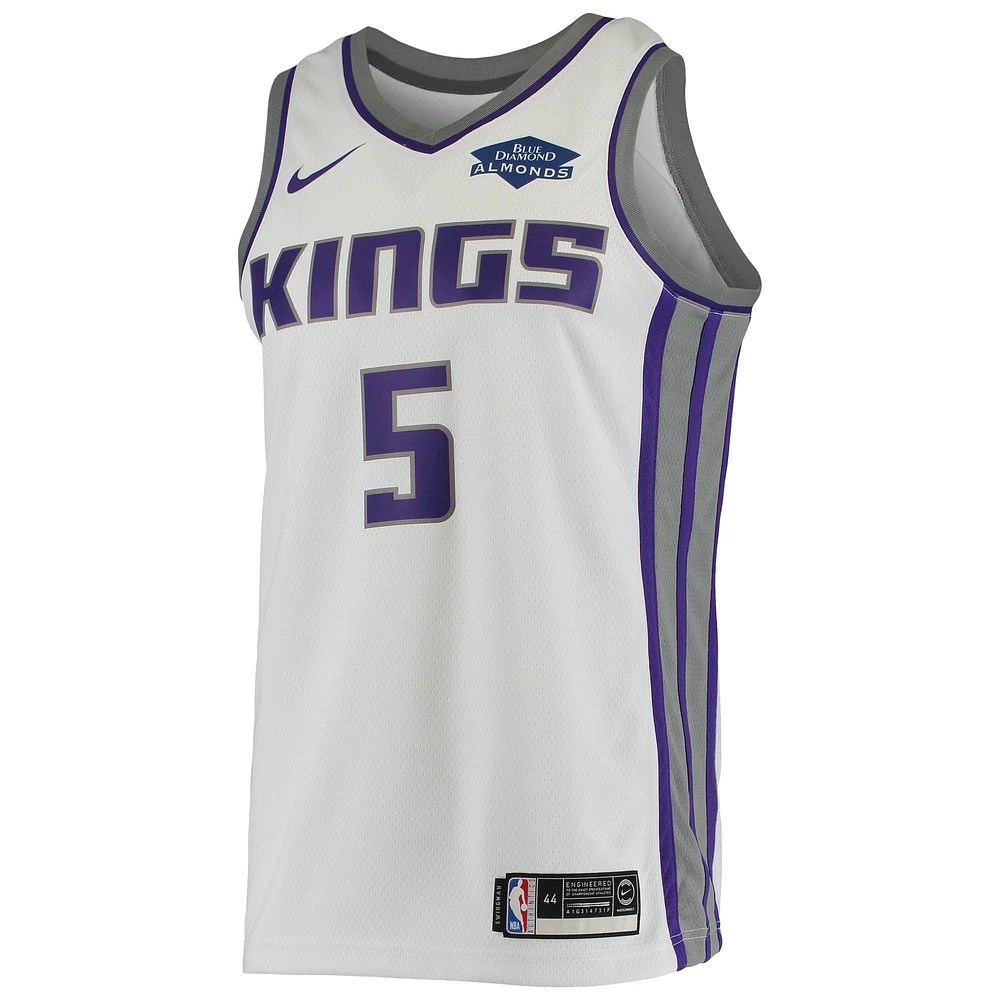 Maillot de joueur Nike De'Aaron Fox blanc Swingman des Sacramento Kings pour homme - Édition Association