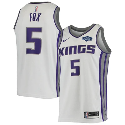 Men's Nike De'Aaron Fox White Sacramento Kings Swingman Player Jersey - Association Edition