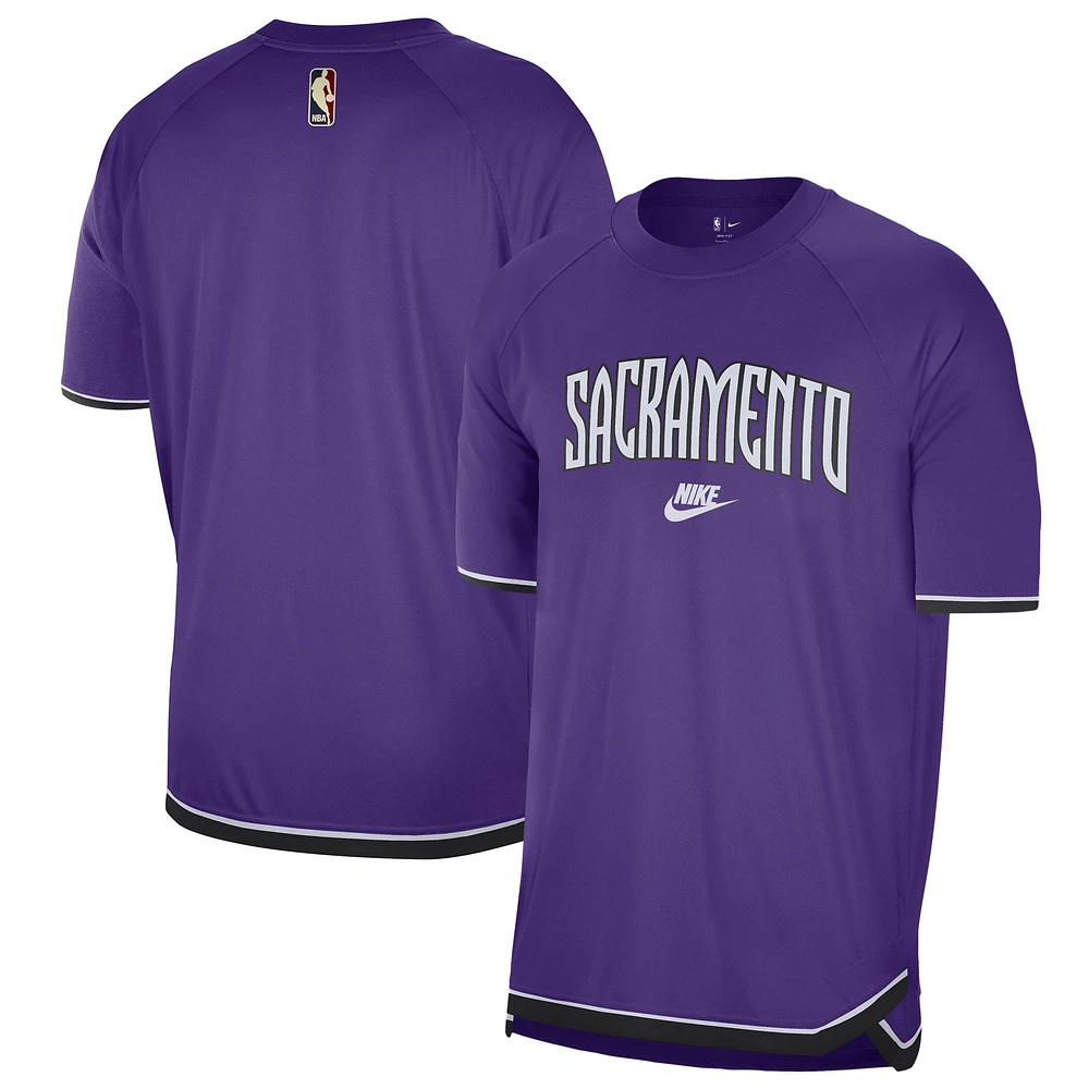 T-shirt Nike violet pour homme Sacramento Kings 2024/25 Classic Edition Pregame Shooting