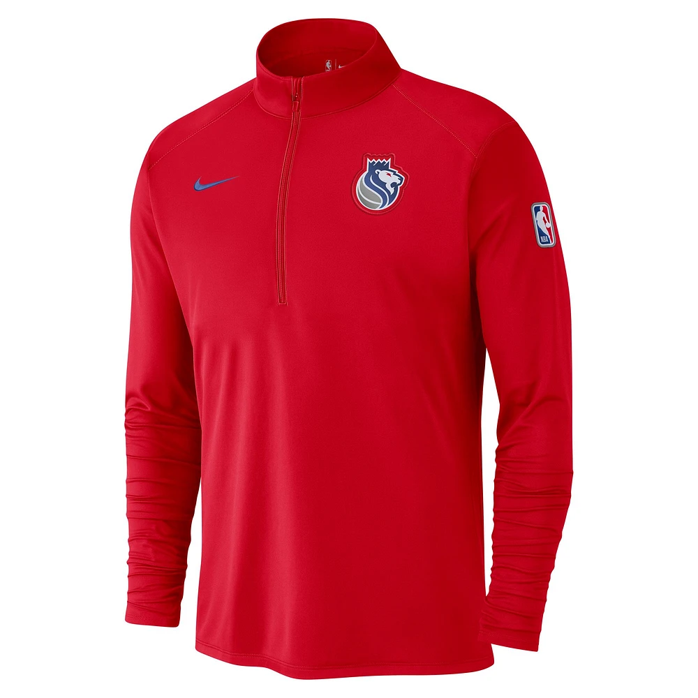 Men's Nike Red Sacramento Kings 2024/25 City Edition Authentic Coaches Performance Half-Zip Top