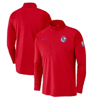 Men's Nike Red Sacramento Kings 2024/25 City Edition Authentic Coaches Performance Half-Zip Top