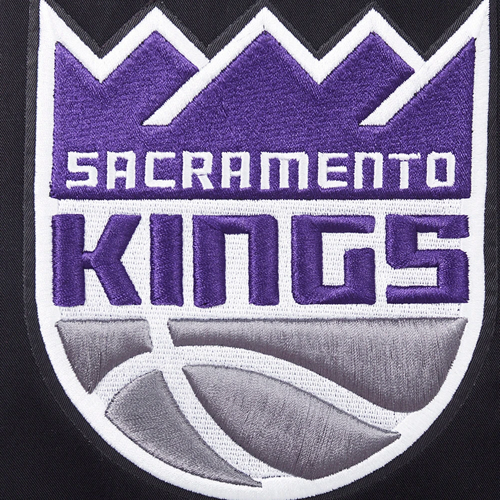 Men's Pro Standard Black Sacramento Kings Area Code Twill Full-Zip Jacket