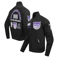 Men's Pro Standard Black Sacramento Kings Area Code Twill Full-Zip Jacket