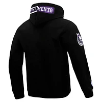 Sweat à capuche logo fendu Pro Standard noir pour homme des Sacramento Kings