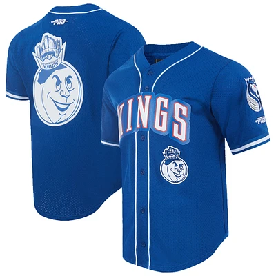 Maillot de baseball en maille Pro Standard bleu pour homme des Sacramento Kings 2024/25 City Edition