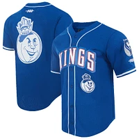 Maillot de baseball en maille Pro Standard bleu pour homme des Sacramento Kings 2024/25 City Edition