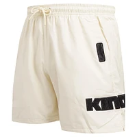 Men's Pro Standard Cream Sacramento Kings Triple Tonal Woven Shorts