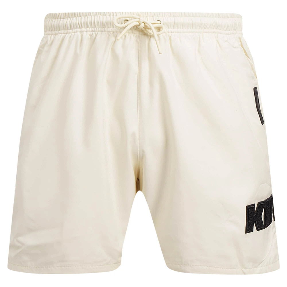 Short tissé triple ton sur Pro Standard pour hommes, crème, Sacramento Kings