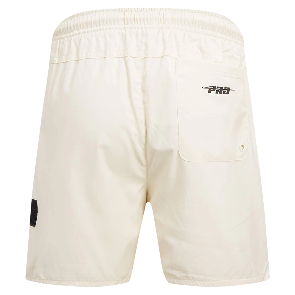 Short tissé triple ton sur Pro Standard pour hommes, crème, Sacramento Kings