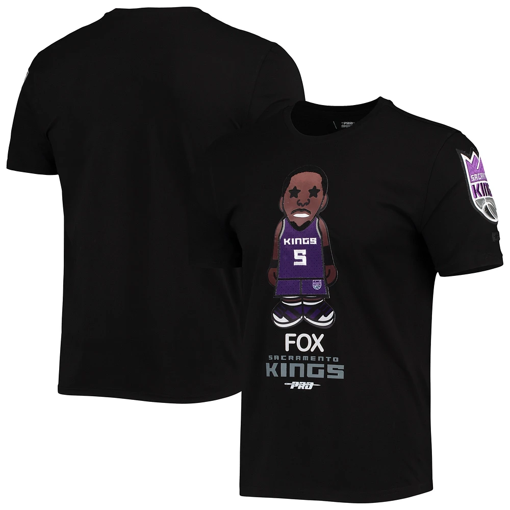 T-Shirt Homme Noir Pro Standard De'Aaron Fox Caricature Sacramento Kings