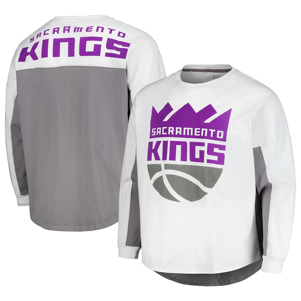 Sweat-shirt blanc Stadium Essentials pour hommes des Sacramento Kings Rally