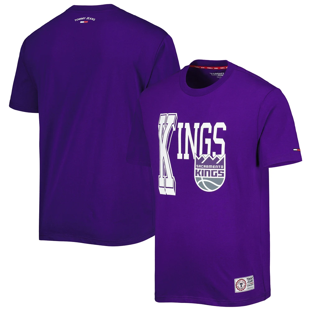 Tommy Jeans - T-shirt violet Sacramento Kings Mel Varsity pour homme