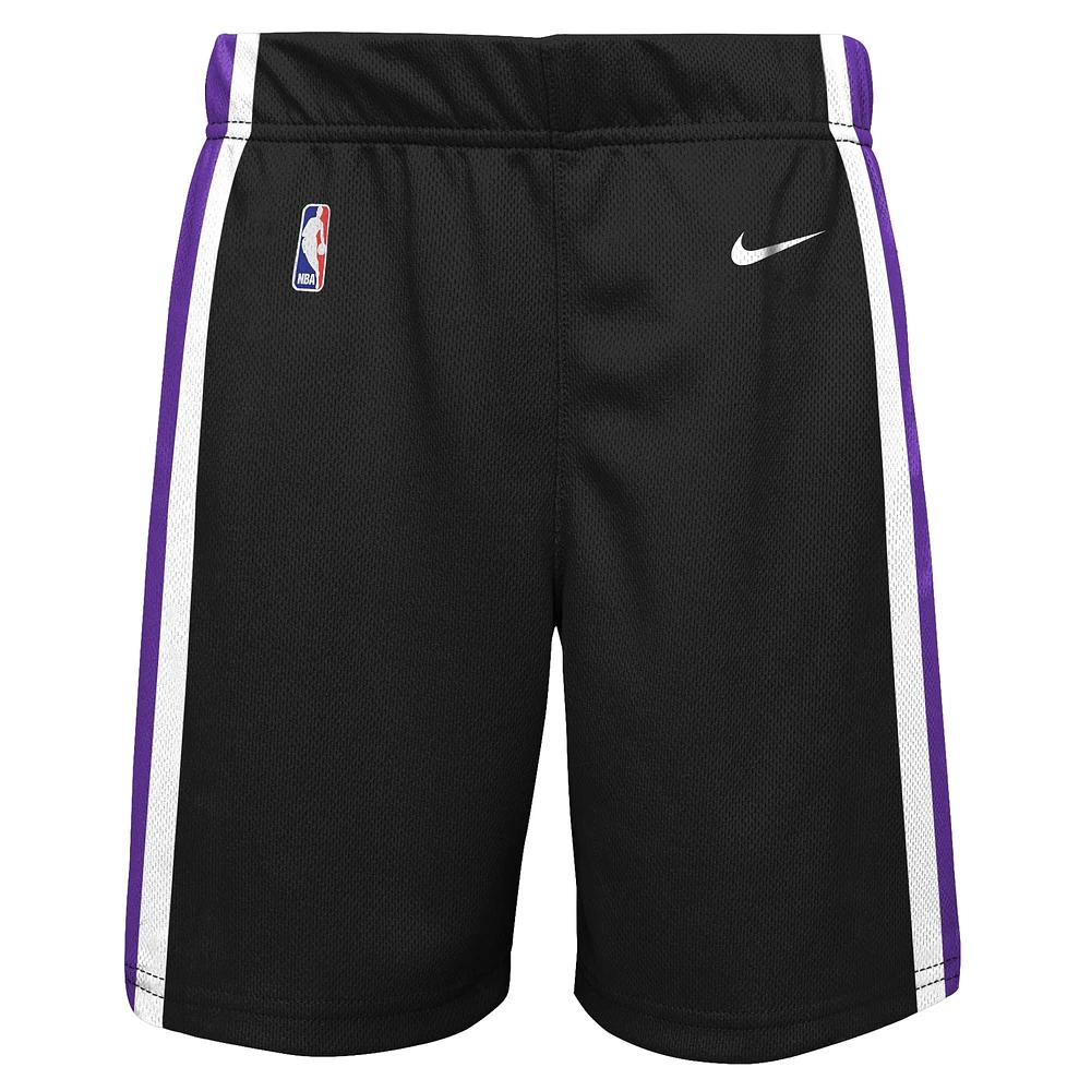 Short Nike noir pour enfants d'âge préscolaire, réplique des Sacramento Kings Icon