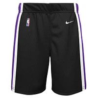 Short Nike noir pour enfants d'âge préscolaire, réplique des Sacramento Kings Icon