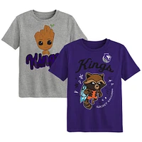 Ensemble de t-shirts deux pièces pour enfants d'âge préscolaire Sacramento Kings Les Gardiens la Galaxie