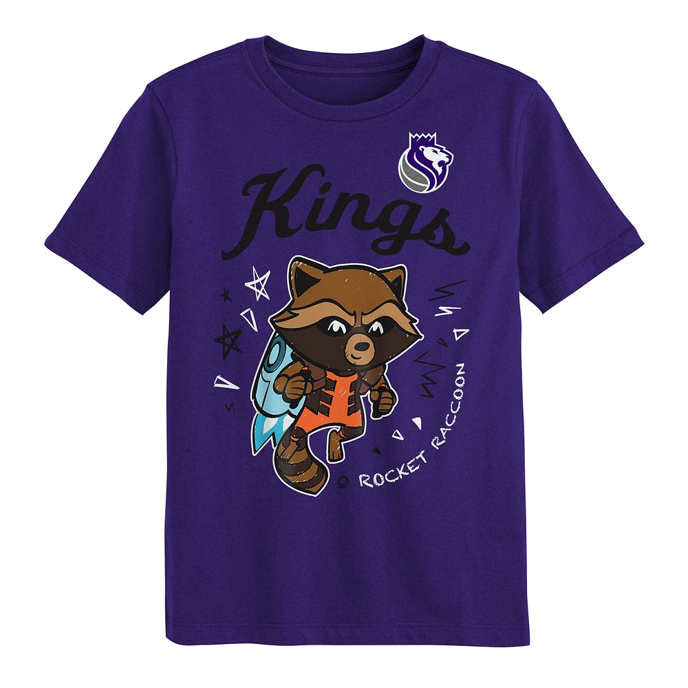 Ensemble de t-shirts deux pièces pour enfants d'âge préscolaire Sacramento Kings Les Gardiens la Galaxie